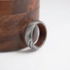 Damascus Steel Ring with Wooden Inner – Men's Wedding Band in Gift Box